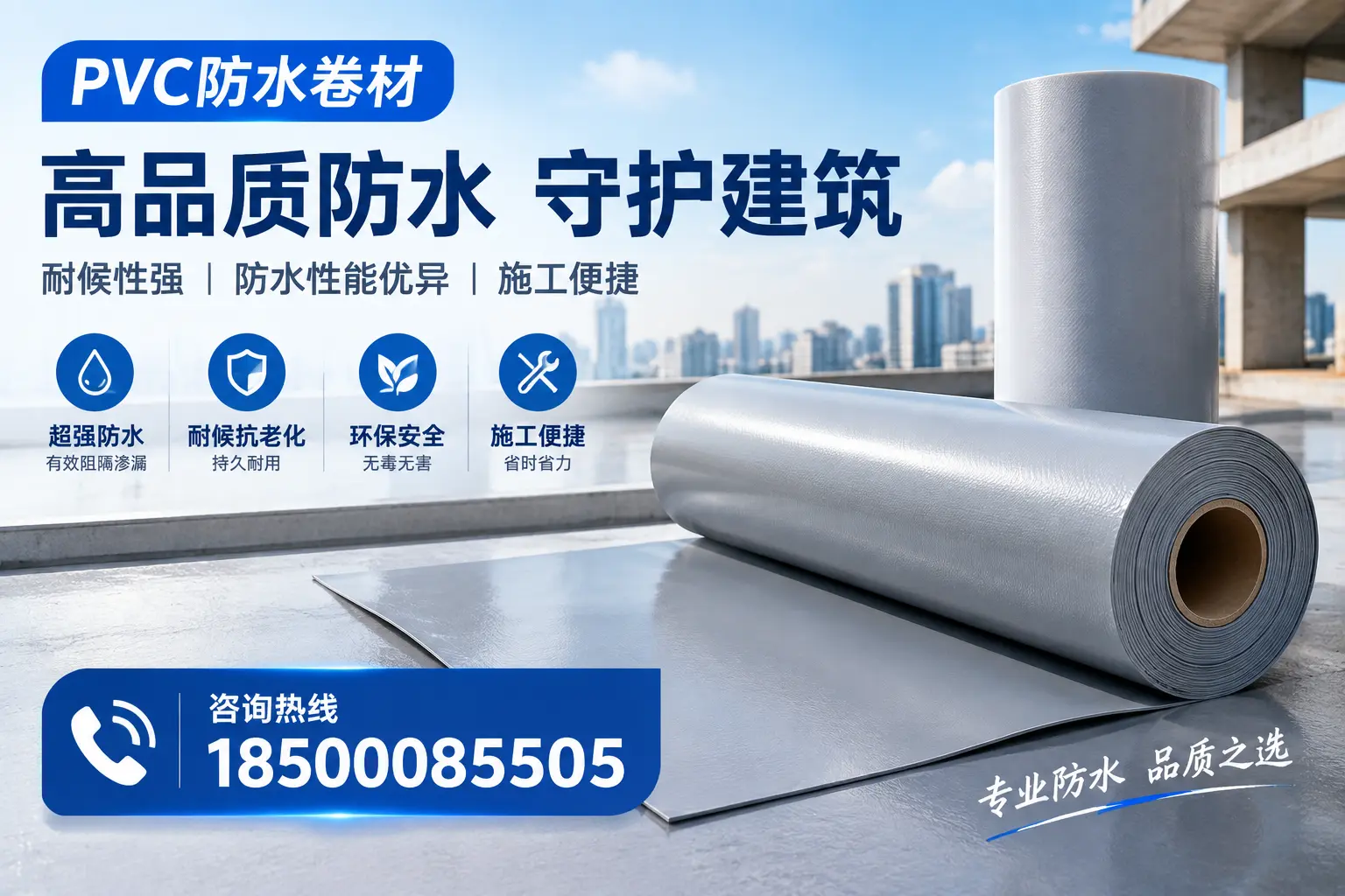 PVC防水卷材的防水效果评测,适合郑州的科学依据